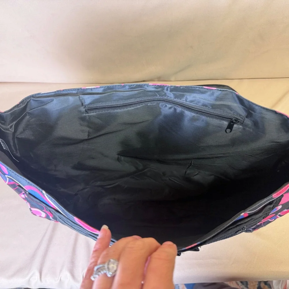 Vintage Y2K Genuine Dickies Messenger Bag Pink Blue Circle Print Laptop School